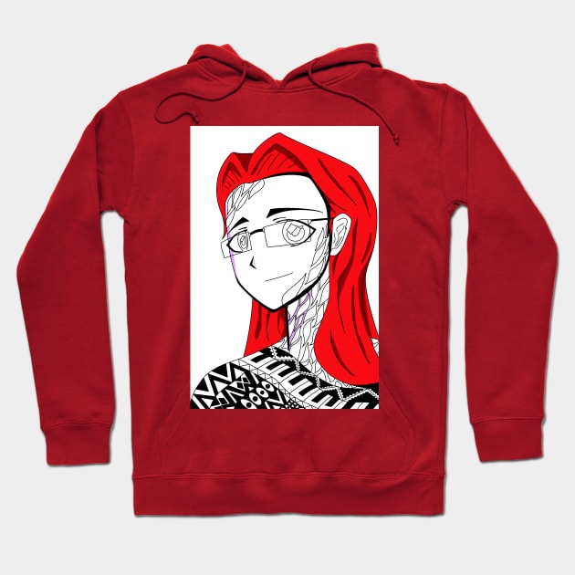 red is the brightest color in pattern ecopop Hoodie by jorge_lebeau